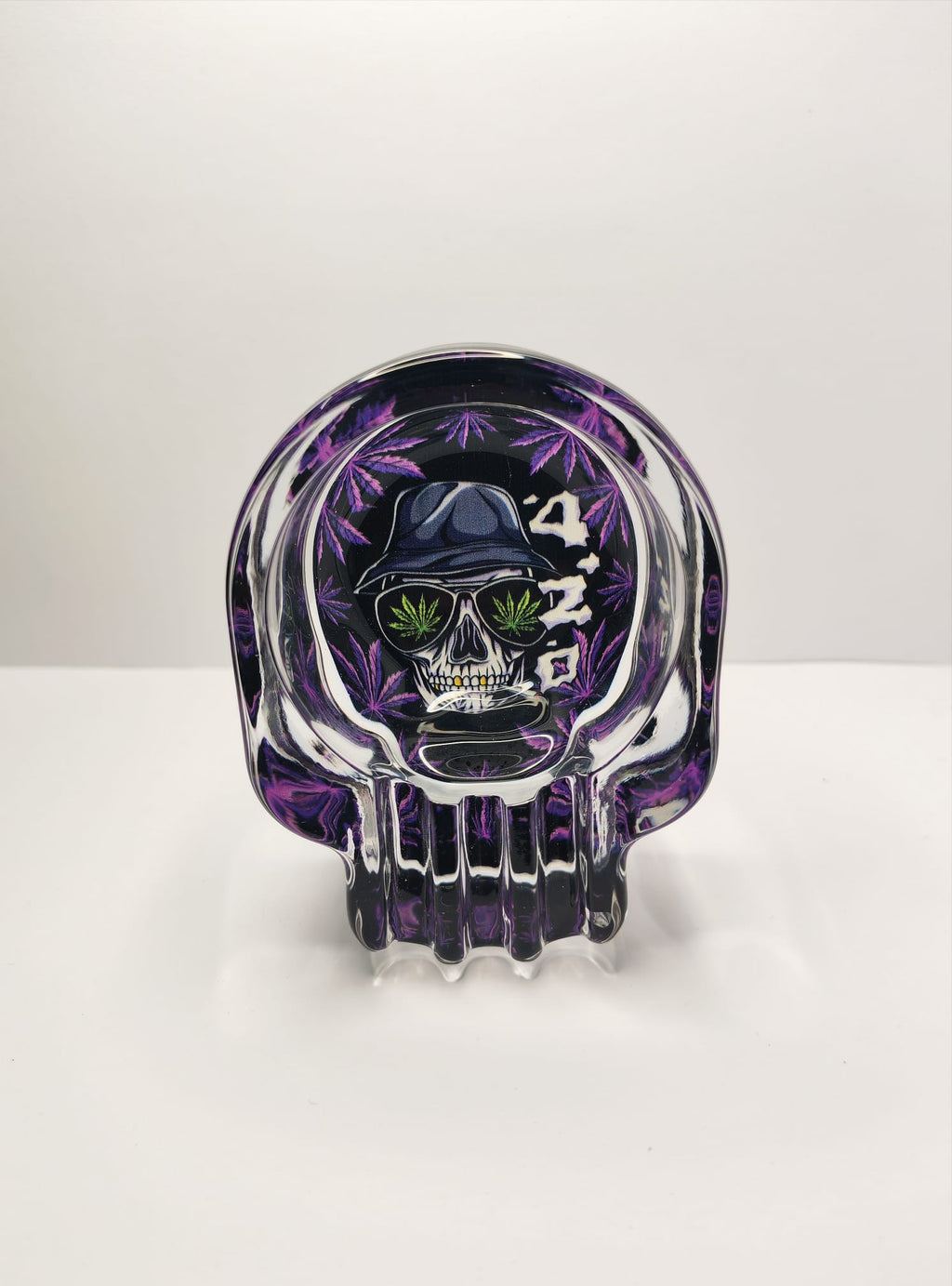 Wise Skies Glass Skull AshTray