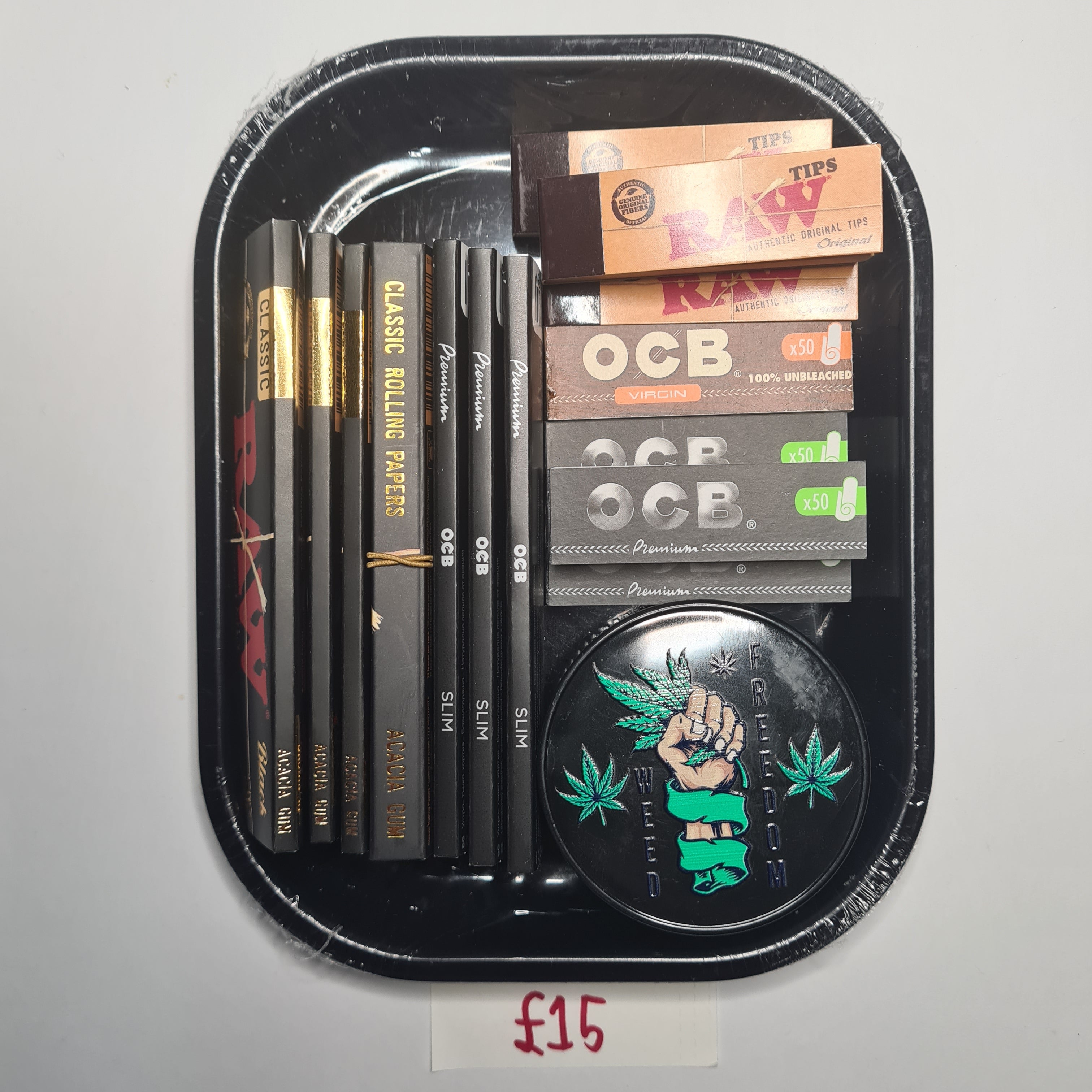 Raw black mini tray set