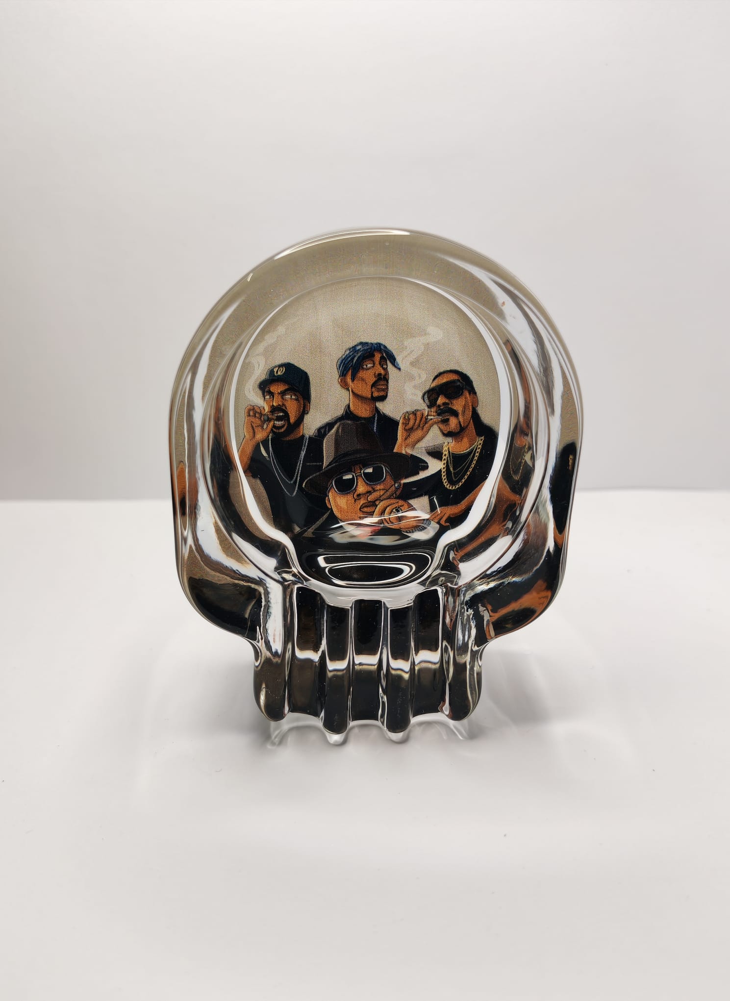 Wise Skies Glass Skull AshTray