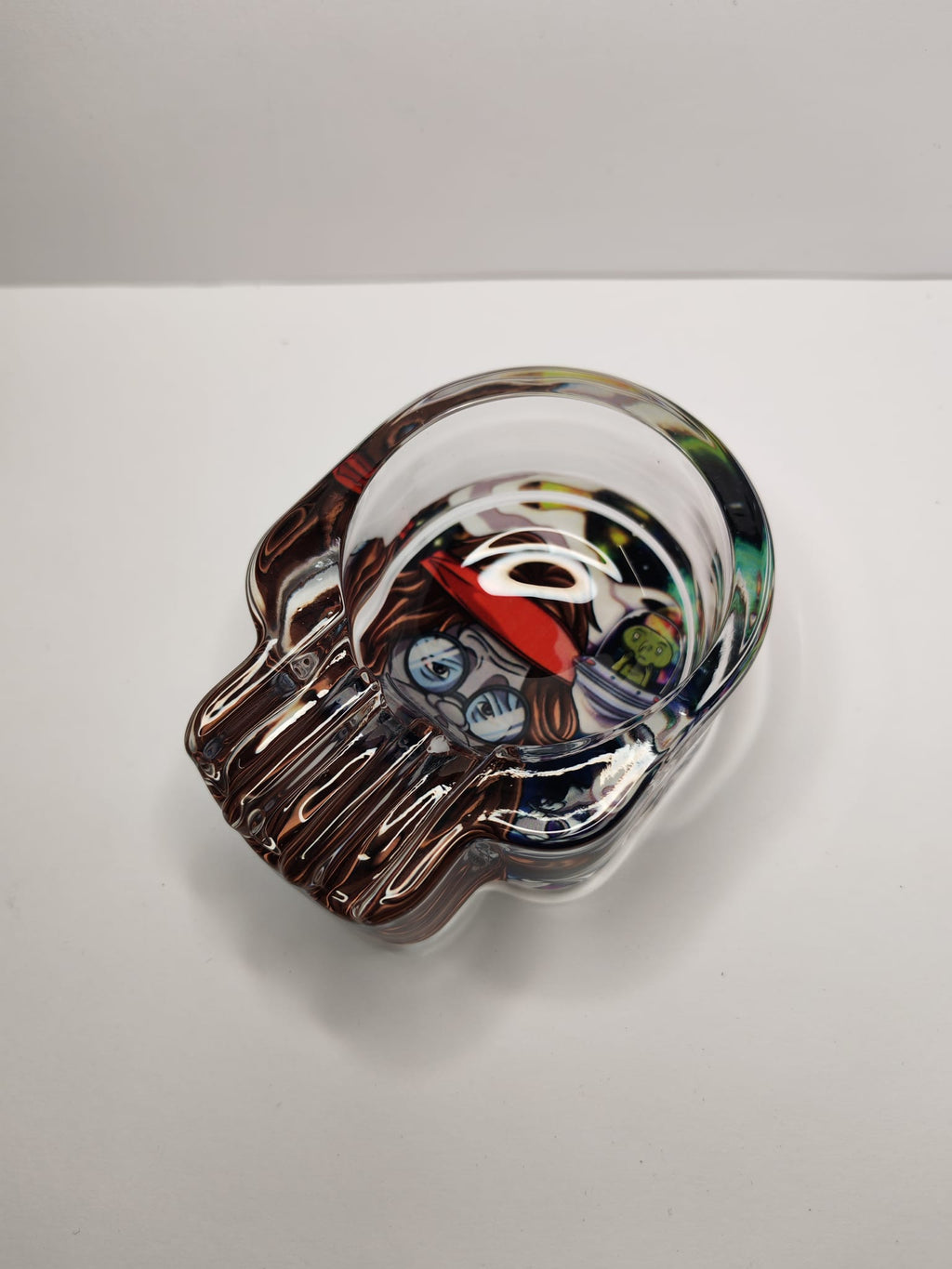 Wise Skies Glass Skull AshTray