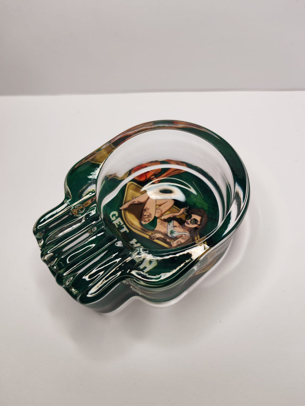 Wise Skies Glass Skull AshTray
