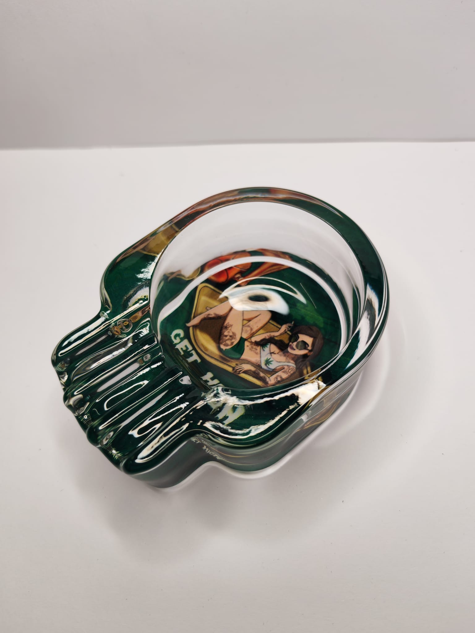 Wise Skies Glass Skull AshTray